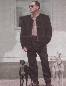 Billy with his whippetts